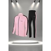 POSEIDON STORM Büyük Beden Kadın Pudra Yeni Supra Penye Tasarım Eşofman Takımı (4XL-10XL)