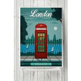 Postermanya Londra Vintage 80x115 cm Poster