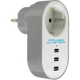 Powermaster 3xusb Tekli Termal Akım Korumalı Priz 10A-2500W - Beyaz
