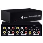 Powermaster AV-104 4 Port Video Audio Splitter