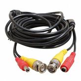 Powermaster Bnc-Bnc Dişi-Erkek Jacklı 10 Metre Kablo+Power Kablo