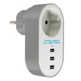 Powermaster PM-4913 10 A 2500 W 3xUSB Tekli Termal Akım Korumalı Priz