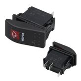 PowerMaster Silecek Sembollü Işıklı 3 Pinli On-Off 12-24V Marin Switch