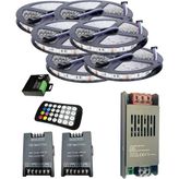 Powerr Led Aydınlatma 30 Metre 12V 60 Ledli Rgb Iç Mekan Şerit LED 30A Slim Trafo 36A 28 Tuş Rf LED Kontrol 2AD 36A Rgb Amplifier Üniteli Set
