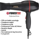Powertec TR-801 Siyah Profesyonel Saç Kurutma ve Fön Makinesi