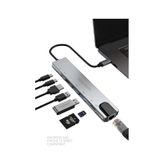 Powerway 8 İn 1 Type-c Hub Dönüştürücü 4k Hdmi Usb Micro Sd Gigabyte Ethernet