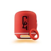 POWERWAY Kırmızı Taşınabilir Bluetooth Hoparlör Ses Bombası Yüksek Ses Gücü Sese Duyarlı Led Işık C4