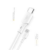 Powerway QC3A 25 W Type C to Usb Şarj ve Data Kablosu
