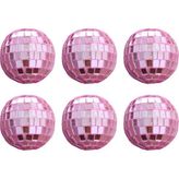 Pozitif Disko Topu 4 cm 6 Lı Pembe