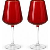 Pozzi Milano Gran Galà 2'li Cam Şarap Kadehi Seti - 500 ml - Kırmızı