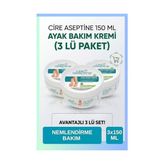 Pratik Ev Ayak Bakım Kremi 150 Ml, 3'lü Set, Aloe Vera