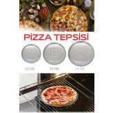 Pratik Lüx Paslanmaz Çelik Pizza Pişirme Altlığı 3 lü Tepsi Seti (20-22-24 cm) MasterChef Pizza WQ