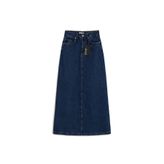 praye Uzun Çan Denim Etek Mavi