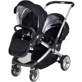 Prego 2072 İbiza Siyah İkiz Bebek Arabası
