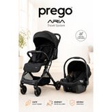 Prego Aria Siyah Hafif Tek Elle Katlanır Kabin Boy Travel Sistem Bebek Arabası + Yağmurluk