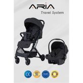 Prego Aria Tek Elle Katlanır Kabin Boy Travel Sistem Bebek Arabası siyah