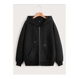 Prekarya design Siyah Kadın Fermuarlı Sweat Hırka
