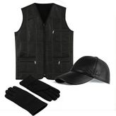 Premıum Deri Set – Yelek, Eldiven, Deri Spor Cap