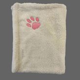Premiumtech Yumuşak Ekru ve Şeker Pembe Renkli Köpek Kedi Battaniyesi Yastık Yatak - Yastık Yatak / Beyaz / 60 cm / Standart