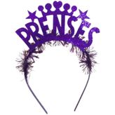 Prenses Mor Yazılı Metal Taç