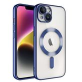 Preo iPhone 14 Magsafe Mavı Şeffaf Telefon Kılıfı