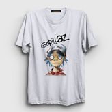 Presmono Beyaz 2D Gorillaz Kadın T-Shirt