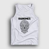 Presmono Beyaz Skull Ramones Erkek Atlet