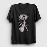 Presmono Byakuya Anime Bleach Siyah Unisex T-Shirt