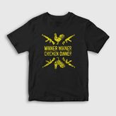 Presmono Chicken Dinner Pubg Siyah Unisex T-Shirt