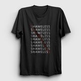 Presmono Diagonal Shameless Siyah Unisex T-Shirt