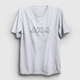 Presmono Four Cats Kedi Unisex Mor T-shirt
