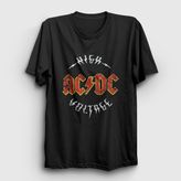 Presmono High Voltage AC/DC Siyah Unisex T-Shirt