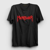 Presmono Logo Manowar Siyah Unisex T-Shirt