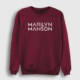 Presmono Logo Marilyn Manson Kırmızı Unisex Sweatshirt