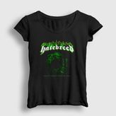 Presmono Siyah Doom Hatebreed Kadın T-Shirt