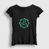 Presmono Siyah Gear Jinjer Kadın T-Shirt
