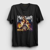 Presmono Siyah Hell On Stage Manowar Kadın T-Shirt