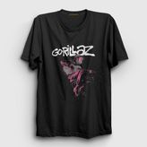 Presmono Siyah Hollow Gorillaz Kadın T-Shirt
