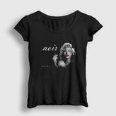 Presmono Siyah Noir Marilyn Monroe Kadın T-Shirt