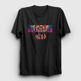 Presmono Siyah Retro Imagine Dragons Kadın T-Shirt