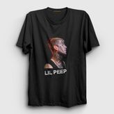 Presmono Siyah Rip Lil Peep Kadın T-Shirt