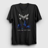 Presmono Siyah Sathanas Mayhem Kadın T-Shirt