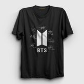 Presmono Siyah Signs Bts Kadın T-Shirt