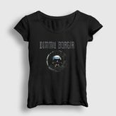 Presmono Siyah Skull Dimmu Borgir Kadın T-Shirt