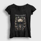 Presmono Siyah Thirteen Megadeth Kadın T-Shirt