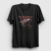 Presmono Siyah Wolf Disturbed Kadın T-Shirt