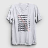 Presmono Unisex Diagonal Shameless Beyaz T-Shirt