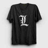 Presmono Unisex Logo L Anime Death Note Siyah T-Shirt