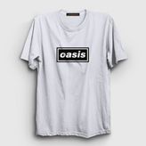 Presmono Unisex Logo Oasis Beyaz T-Shirt