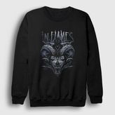 Presmono Unisex Siyah Wild in Flames Sweatshirt